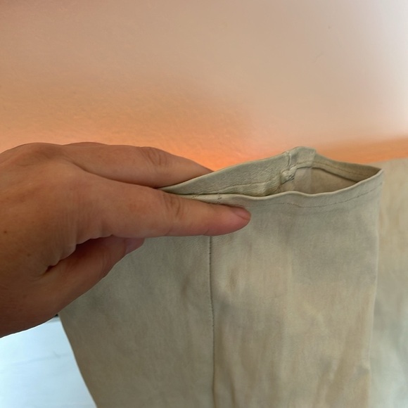 HANDCRAFTED Cream thigh high leggings made from rag & bone leather pants - Picture 4 of 7